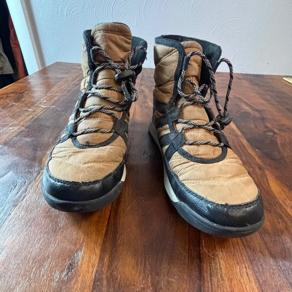 Sorel Whitney II Short Lace Boots Elk Black Waterproof Insulated US 6 NY3903-287